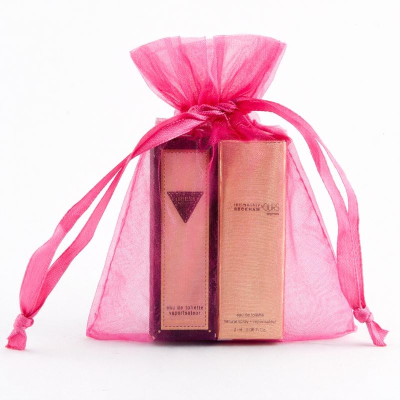 Organza zakje maat 4 fuchsia