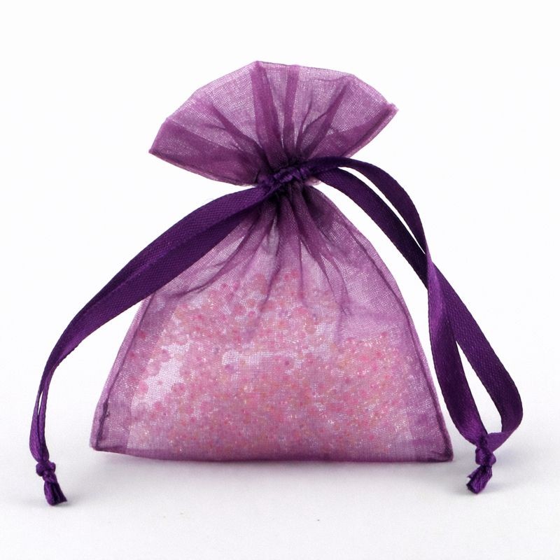 Organza zakjes maat 3 aubergine