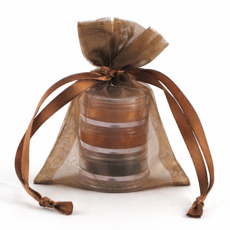 Organza zakjes maat 3 bruin