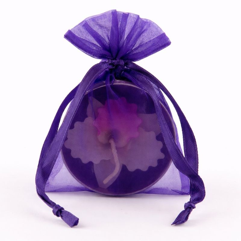 Organza zakjes maat 3 donkerpaars