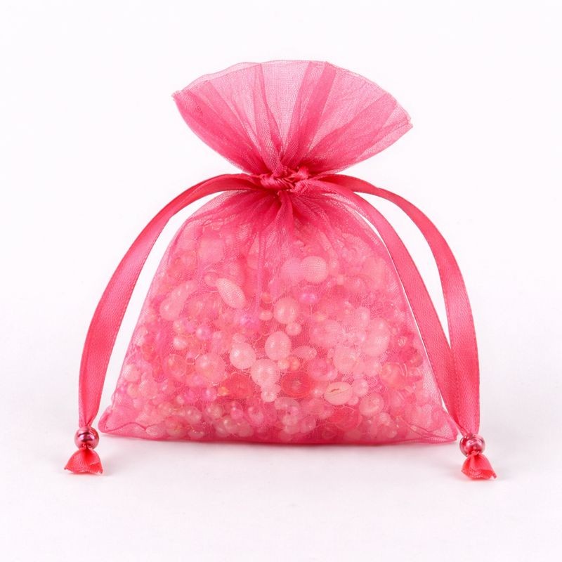 Organza zakjes maat 3 fuchsia