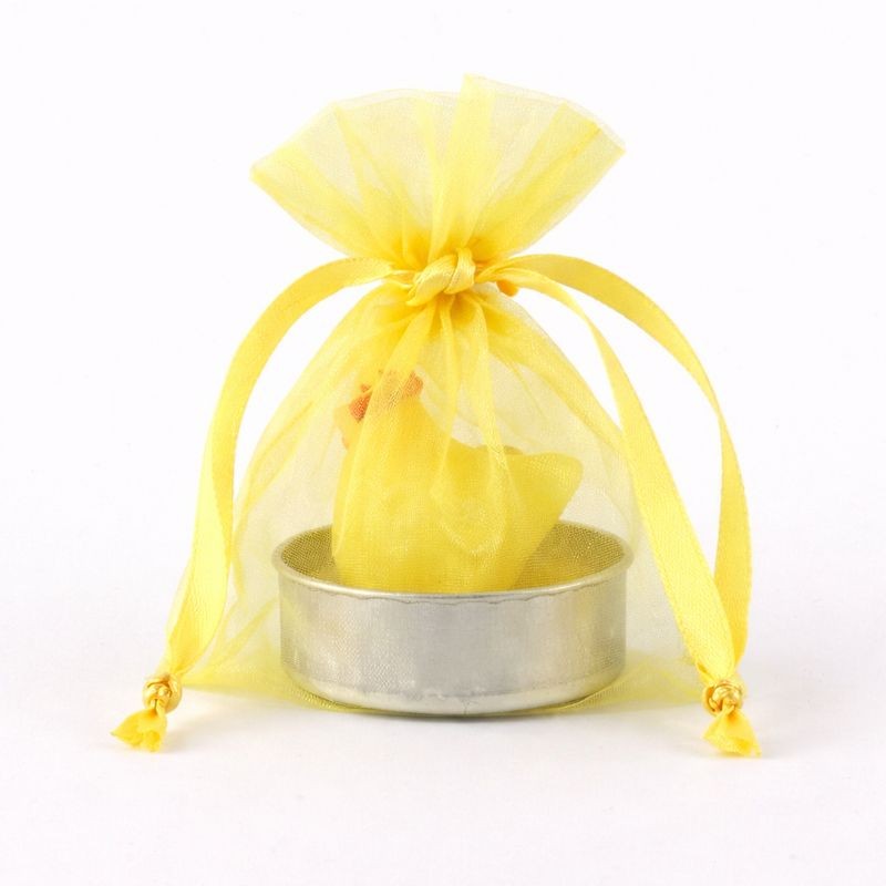 Organza zakjes maat 3 geel