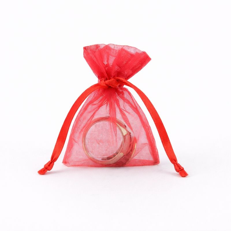 Organza zakje maat 1 rood
