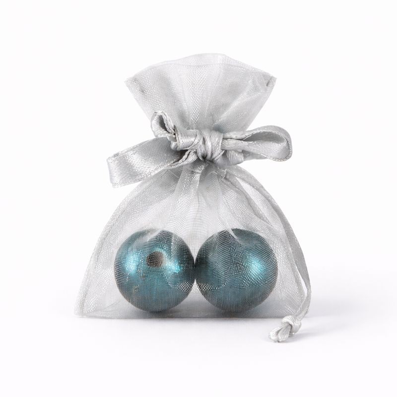 Organza zakje maat 1 zilver