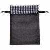 Organza zakje met ruitjes zwart