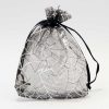 Organza zakjes Halloween-zwart-zilver-spinnenweb