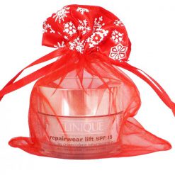 Organza zakjes winter rood - maat 6