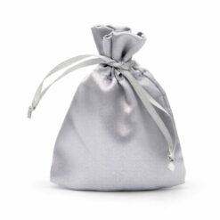 Satijnen zakje maat 3 zilver