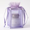 Organza beautyverpakking met vierkante bodem - lavendel