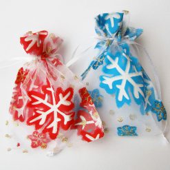 Kerst sneeuwvlok mix roodblauw klein - maat 4