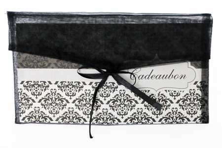 organza envelop rechthoekig zwart
