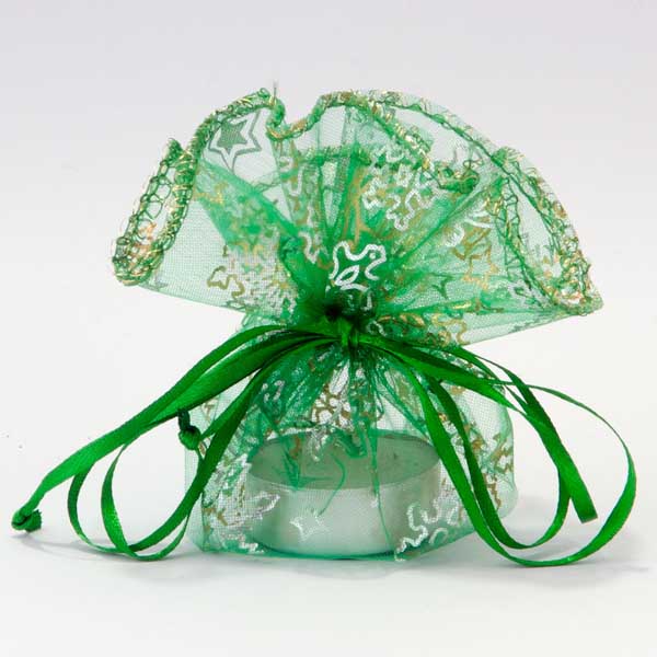 Kerst organza buideltje goud Organza Store